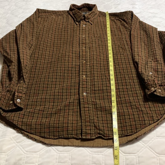 OLD SCHOOL Mens Plaid Corduroy Button Down Size Large Shirt Academia Gorpcore - Picture 11 of 11